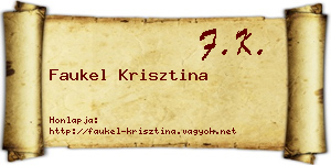 Faukel Krisztina névjegykártya